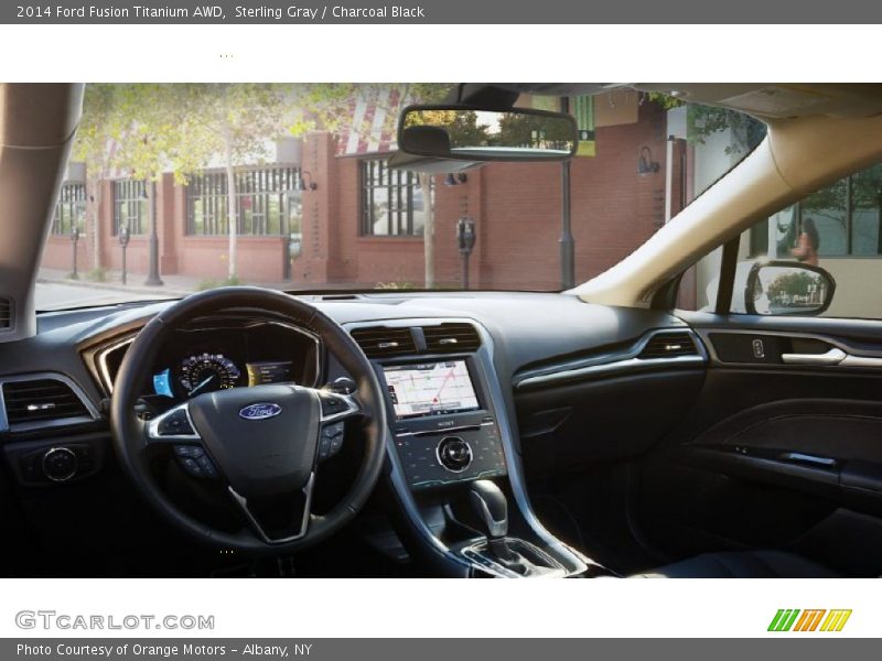 Sterling Gray / Charcoal Black 2014 Ford Fusion Titanium AWD
