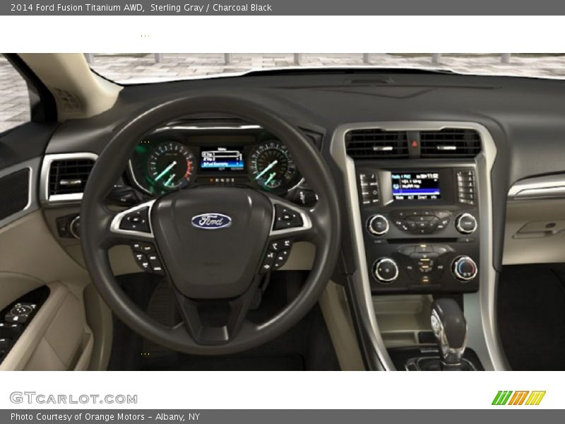Sterling Gray / Charcoal Black 2014 Ford Fusion Titanium AWD