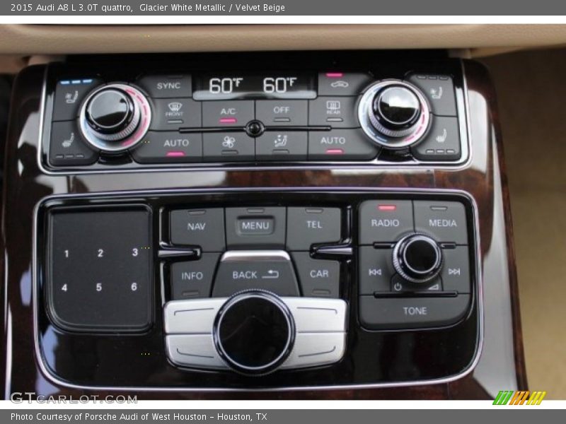 Glacier White Metallic / Velvet Beige 2015 Audi A8 L 3.0T quattro