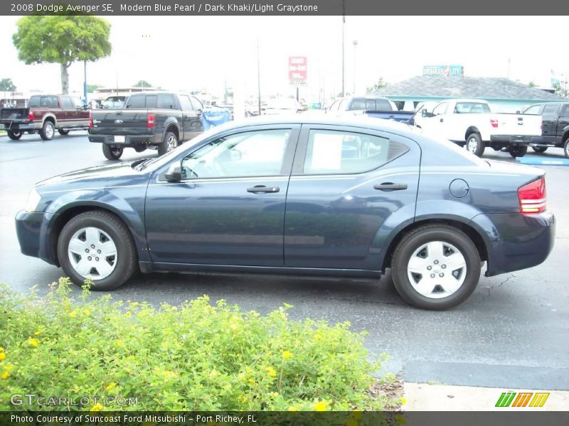 Modern Blue Pearl / Dark Khaki/Light Graystone 2008 Dodge Avenger SE
