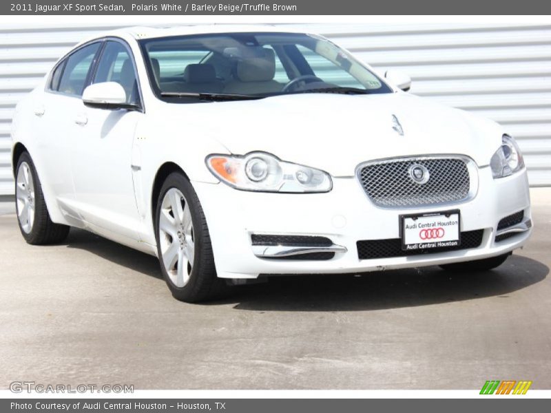 Polaris White / Barley Beige/Truffle Brown 2011 Jaguar XF Sport Sedan