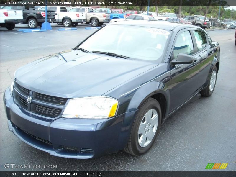 Modern Blue Pearl / Dark Khaki/Light Graystone 2008 Dodge Avenger SE