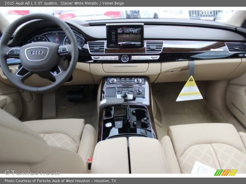 Glacier White Metallic / Velvet Beige 2015 Audi A8 L 3.0T quattro