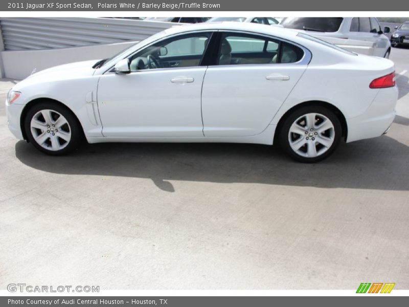 Polaris White / Barley Beige/Truffle Brown 2011 Jaguar XF Sport Sedan