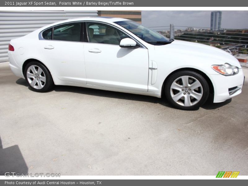 Polaris White / Barley Beige/Truffle Brown 2011 Jaguar XF Sport Sedan