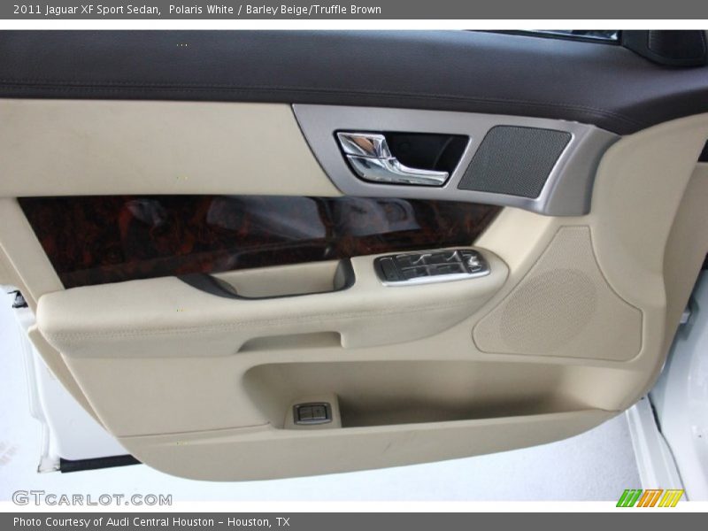 Polaris White / Barley Beige/Truffle Brown 2011 Jaguar XF Sport Sedan