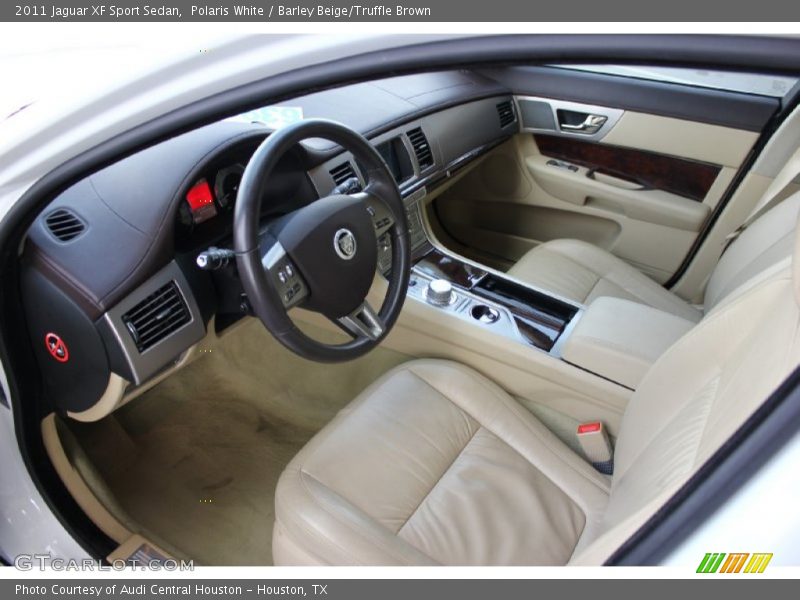 Polaris White / Barley Beige/Truffle Brown 2011 Jaguar XF Sport Sedan