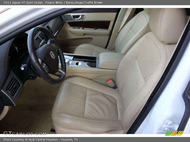 Polaris White / Barley Beige/Truffle Brown 2011 Jaguar XF Sport Sedan