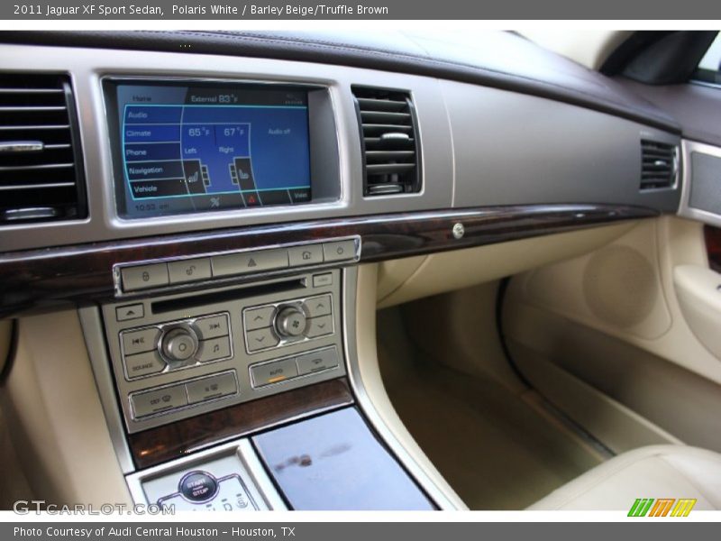 Polaris White / Barley Beige/Truffle Brown 2011 Jaguar XF Sport Sedan