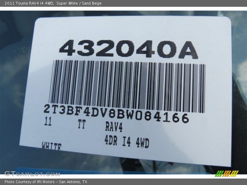 Super White / Sand Beige 2011 Toyota RAV4 I4 4WD