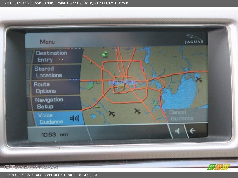 Polaris White / Barley Beige/Truffle Brown 2011 Jaguar XF Sport Sedan