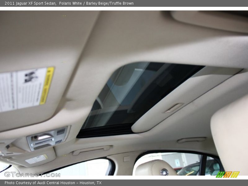 Polaris White / Barley Beige/Truffle Brown 2011 Jaguar XF Sport Sedan