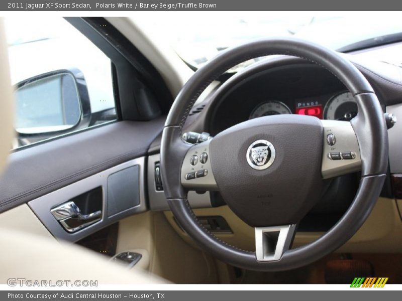 Polaris White / Barley Beige/Truffle Brown 2011 Jaguar XF Sport Sedan