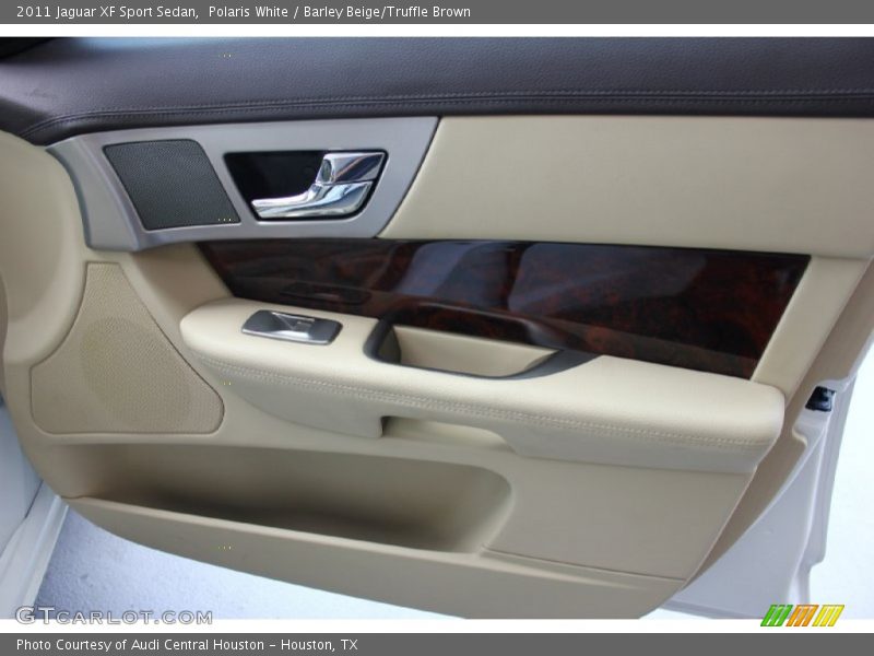 Polaris White / Barley Beige/Truffle Brown 2011 Jaguar XF Sport Sedan