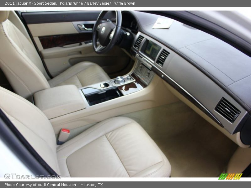 Polaris White / Barley Beige/Truffle Brown 2011 Jaguar XF Sport Sedan