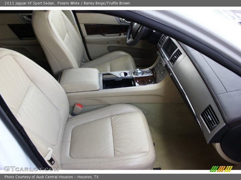 Polaris White / Barley Beige/Truffle Brown 2011 Jaguar XF Sport Sedan