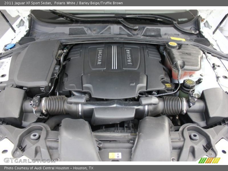 Polaris White / Barley Beige/Truffle Brown 2011 Jaguar XF Sport Sedan
