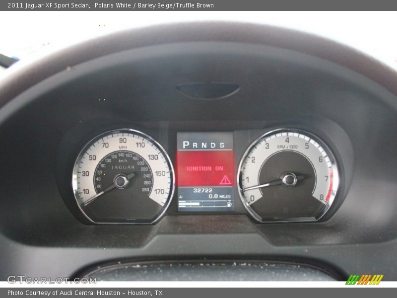 Polaris White / Barley Beige/Truffle Brown 2011 Jaguar XF Sport Sedan