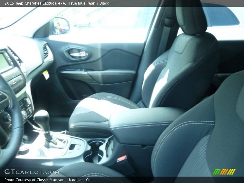 True Blue Pearl / Black 2015 Jeep Cherokee Latitude 4x4