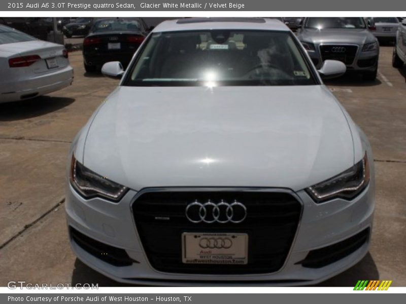 Glacier White Metallic / Velvet Beige 2015 Audi A6 3.0T Prestige quattro Sedan