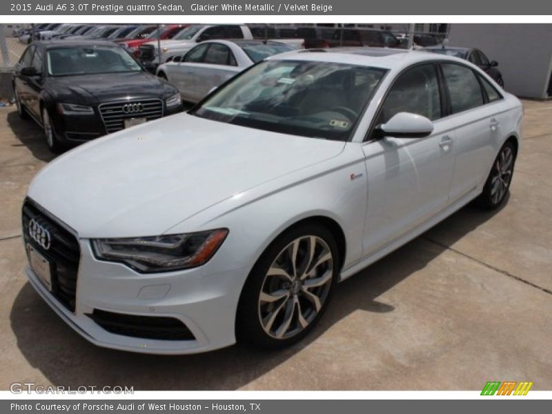 Glacier White Metallic / Velvet Beige 2015 Audi A6 3.0T Prestige quattro Sedan