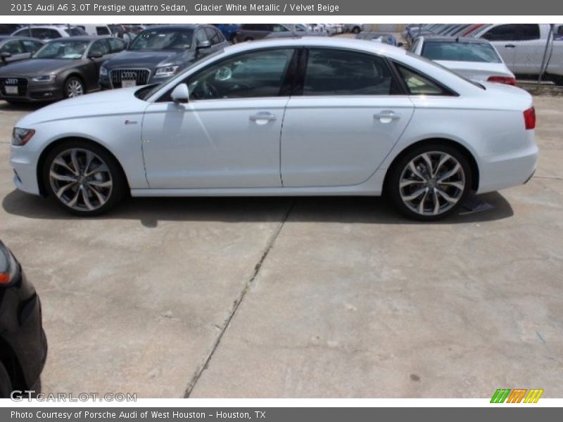 Glacier White Metallic / Velvet Beige 2015 Audi A6 3.0T Prestige quattro Sedan