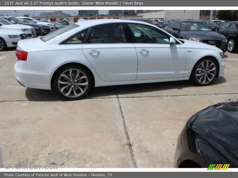 Glacier White Metallic / Velvet Beige 2015 Audi A6 3.0T Prestige quattro Sedan