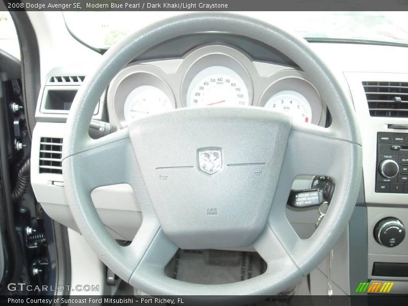 Modern Blue Pearl / Dark Khaki/Light Graystone 2008 Dodge Avenger SE