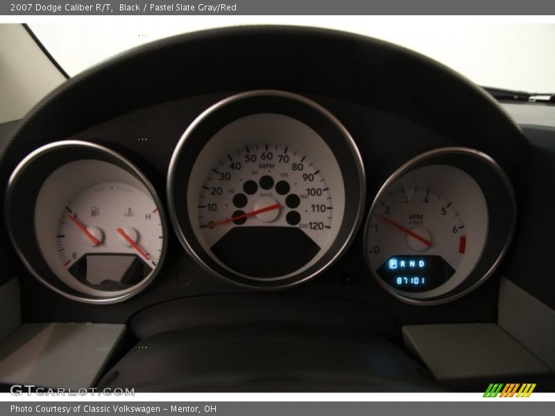 Black / Pastel Slate Gray/Red 2007 Dodge Caliber R/T