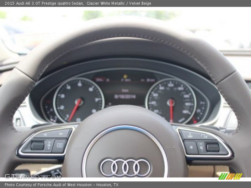 Glacier White Metallic / Velvet Beige 2015 Audi A6 3.0T Prestige quattro Sedan