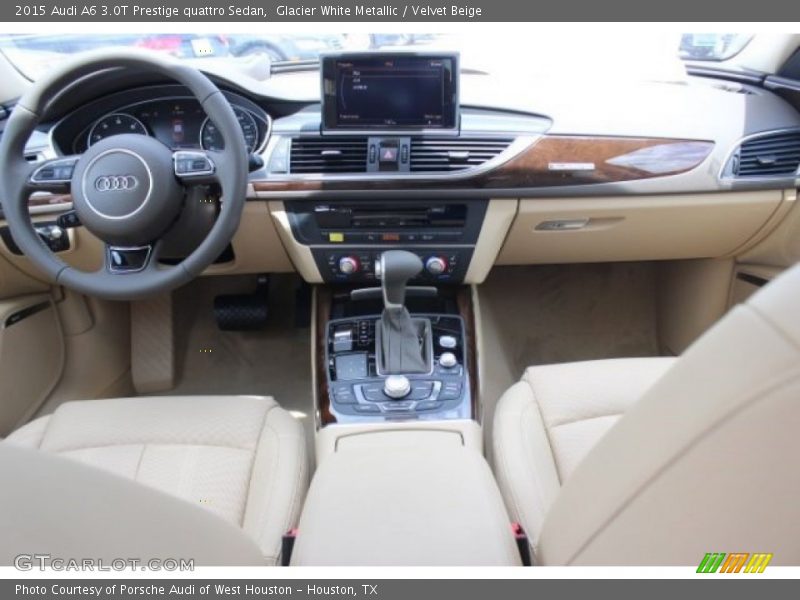 Glacier White Metallic / Velvet Beige 2015 Audi A6 3.0T Prestige quattro Sedan