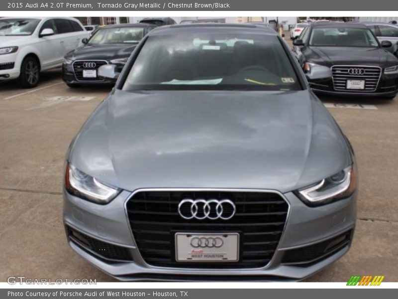 Tornado Gray Metallic / Chestnut Brown/Black 2015 Audi A4 2.0T Premium