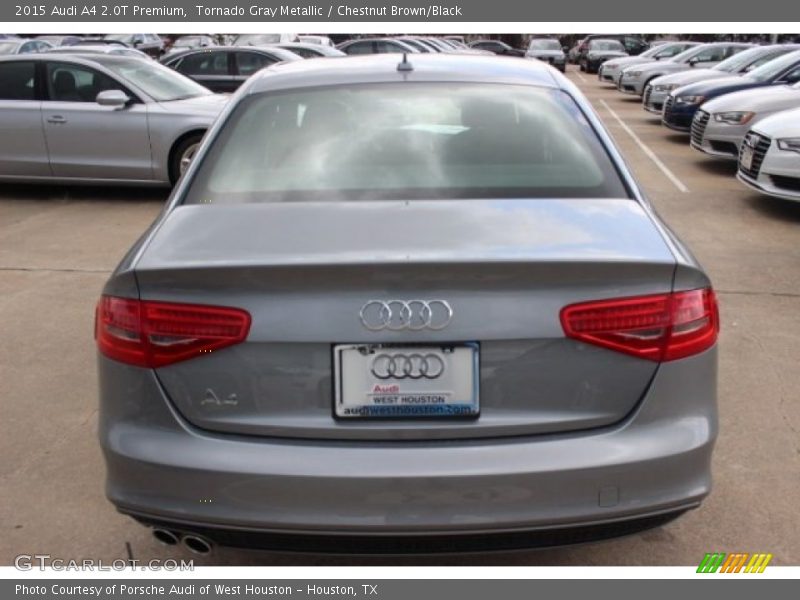Tornado Gray Metallic / Chestnut Brown/Black 2015 Audi A4 2.0T Premium