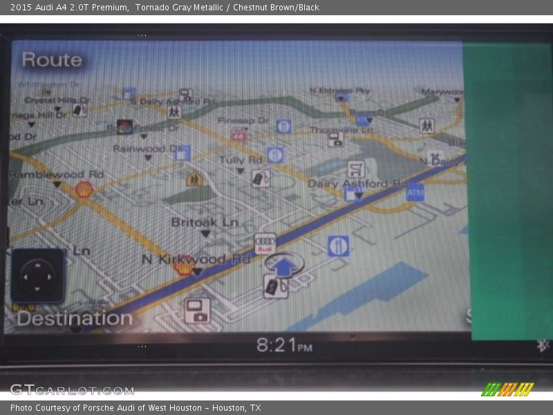 Tornado Gray Metallic / Chestnut Brown/Black 2015 Audi A4 2.0T Premium