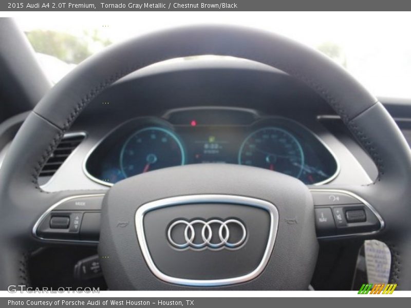 Tornado Gray Metallic / Chestnut Brown/Black 2015 Audi A4 2.0T Premium