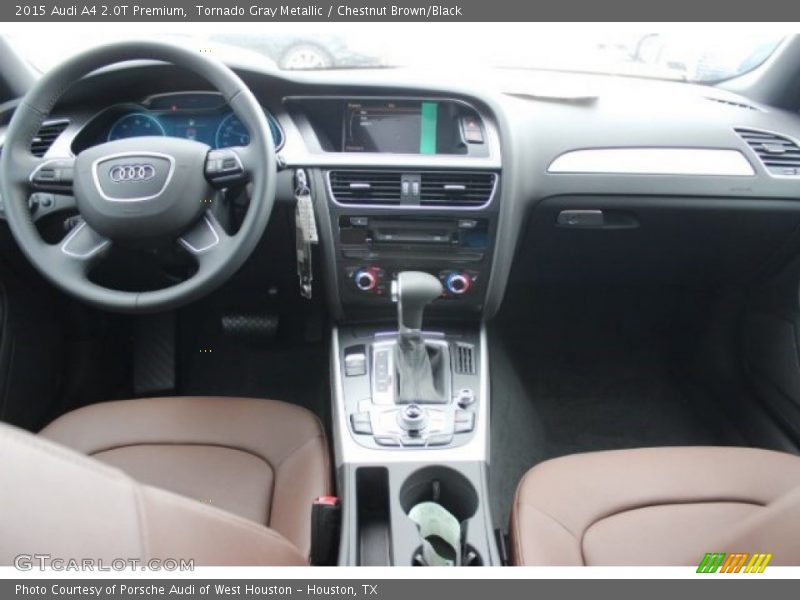 Tornado Gray Metallic / Chestnut Brown/Black 2015 Audi A4 2.0T Premium