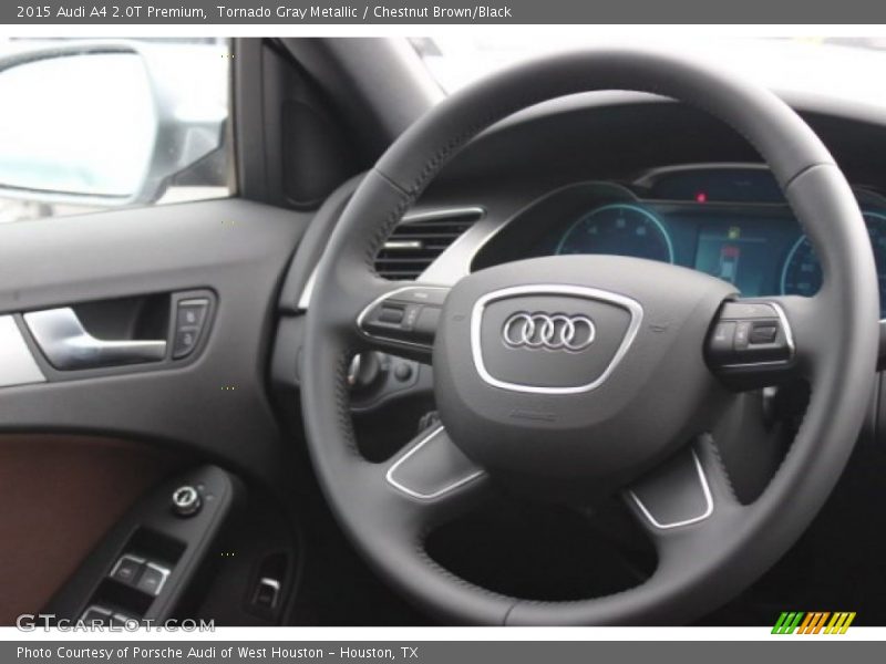 Tornado Gray Metallic / Chestnut Brown/Black 2015 Audi A4 2.0T Premium