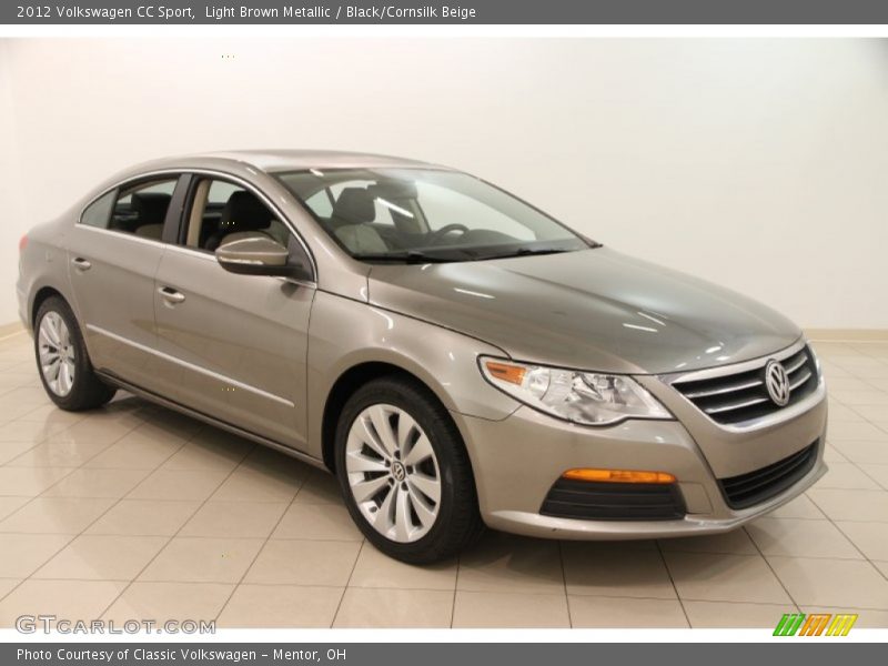 Light Brown Metallic / Black/Cornsilk Beige 2012 Volkswagen CC Sport