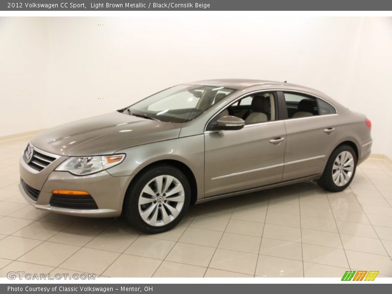 Light Brown Metallic / Black/Cornsilk Beige 2012 Volkswagen CC Sport
