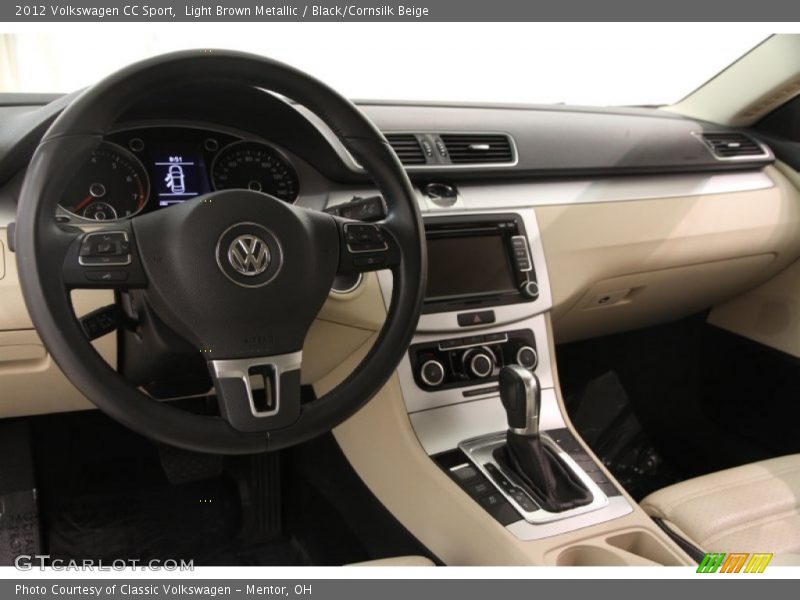 Light Brown Metallic / Black/Cornsilk Beige 2012 Volkswagen CC Sport