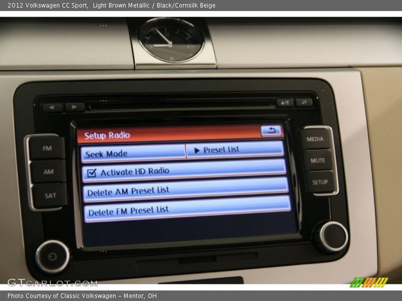 Light Brown Metallic / Black/Cornsilk Beige 2012 Volkswagen CC Sport