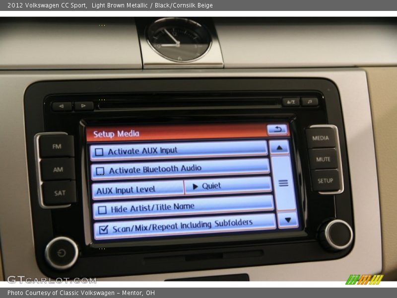 Light Brown Metallic / Black/Cornsilk Beige 2012 Volkswagen CC Sport