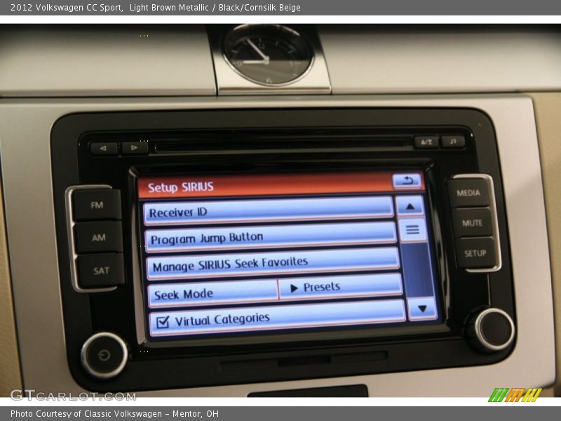 Light Brown Metallic / Black/Cornsilk Beige 2012 Volkswagen CC Sport