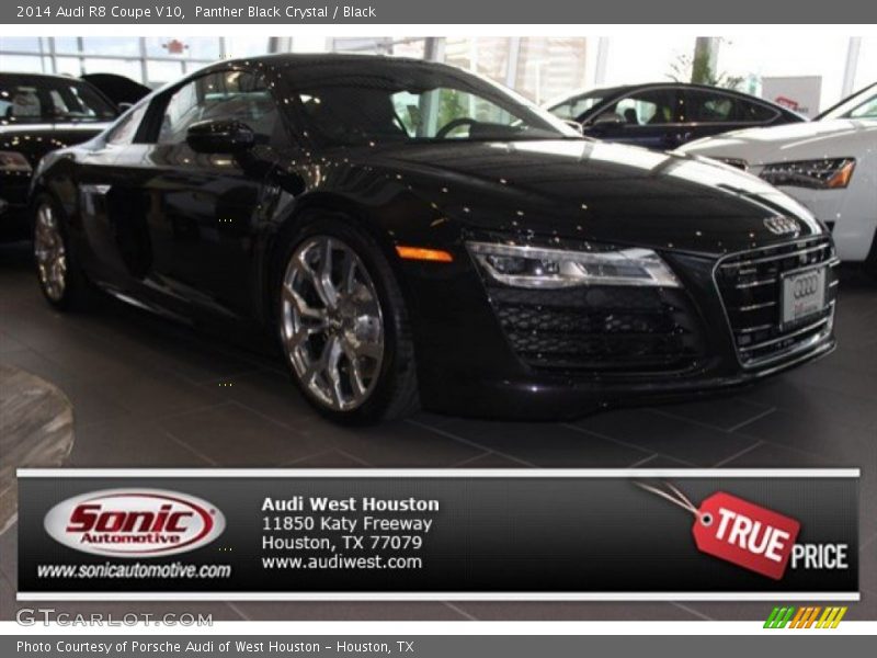 Panther Black Crystal / Black 2014 Audi R8 Coupe V10