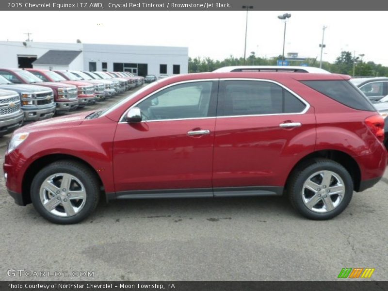 Crystal Red Tintcoat / Brownstone/Jet Black 2015 Chevrolet Equinox LTZ AWD
