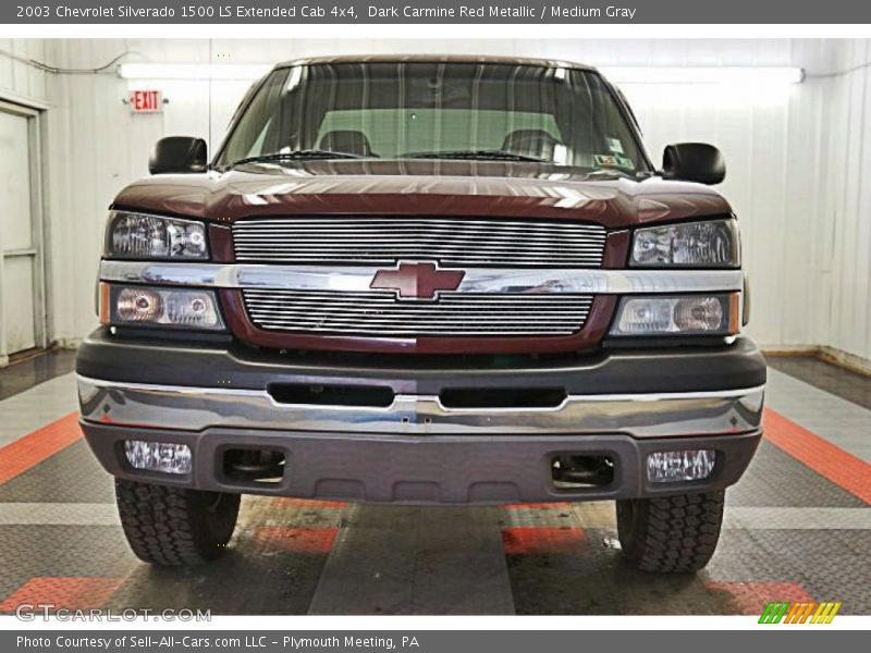 Dark Carmine Red Metallic / Medium Gray 2003 Chevrolet Silverado 1500 LS Extended Cab 4x4