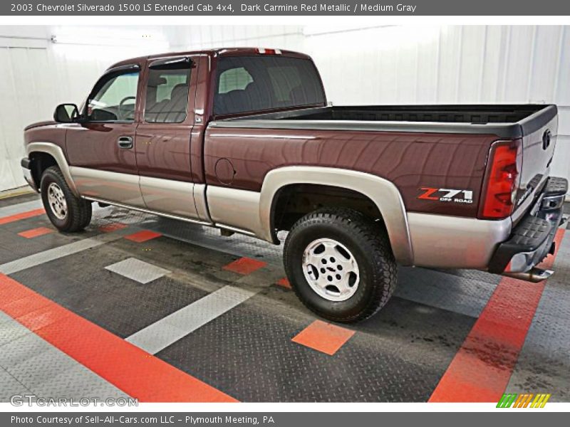 Dark Carmine Red Metallic / Medium Gray 2003 Chevrolet Silverado 1500 LS Extended Cab 4x4