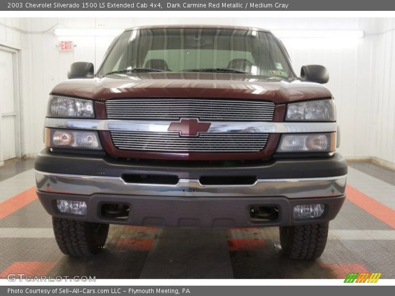Dark Carmine Red Metallic / Medium Gray 2003 Chevrolet Silverado 1500 LS Extended Cab 4x4
