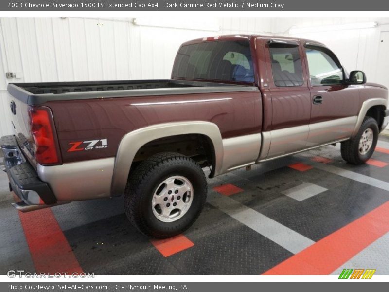 Dark Carmine Red Metallic / Medium Gray 2003 Chevrolet Silverado 1500 LS Extended Cab 4x4