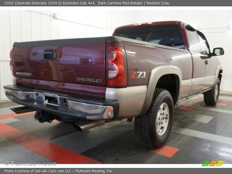 Dark Carmine Red Metallic / Medium Gray 2003 Chevrolet Silverado 1500 LS Extended Cab 4x4